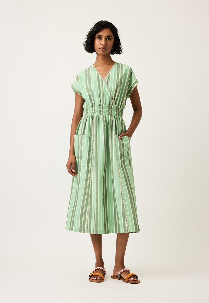 Nancybird Hana Dress - Green Stripe