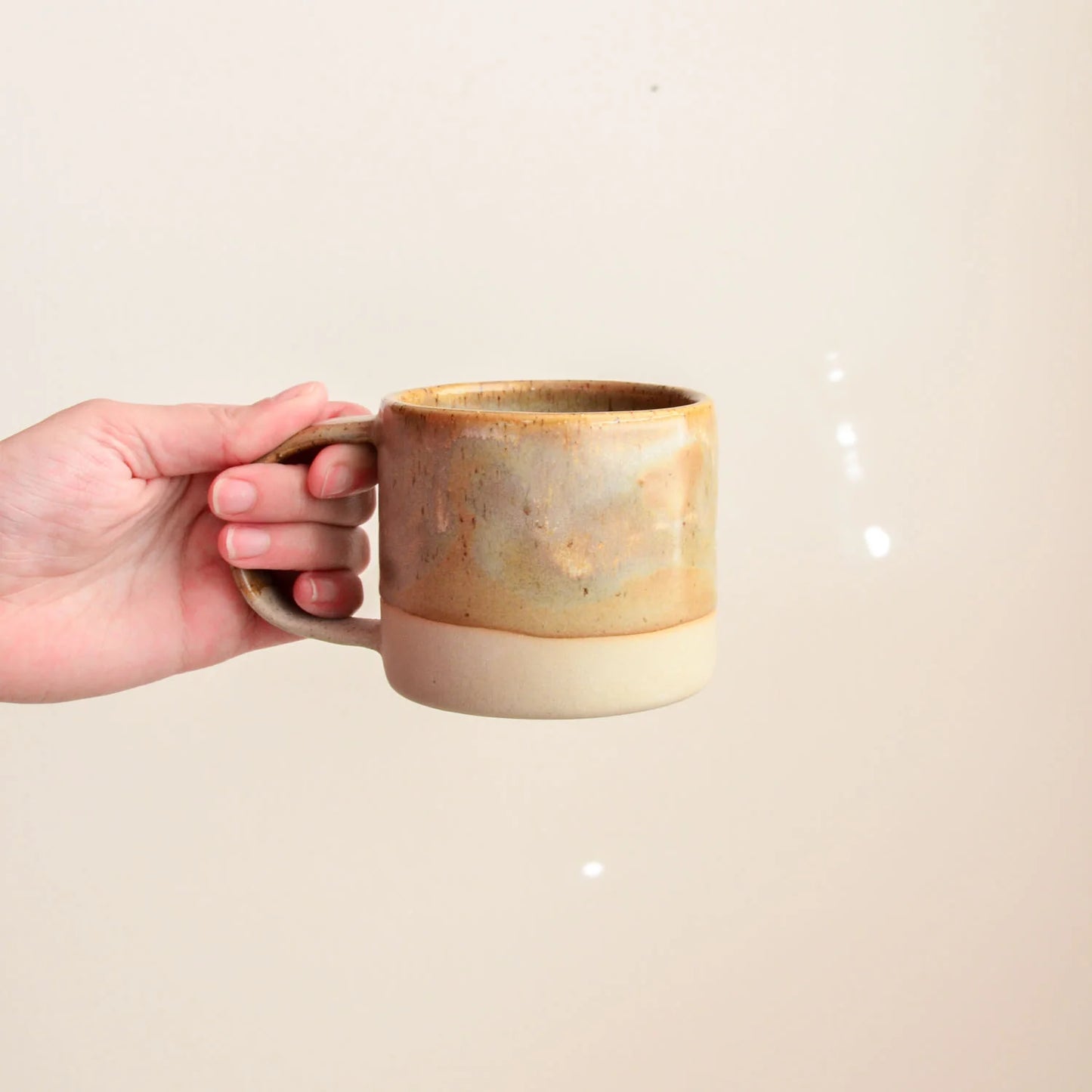 Kim Wallace Ceramic Short Mug - Pebblestone