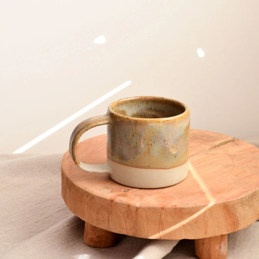 Kim Wallace Ceramic Short Mug - Pebblestone