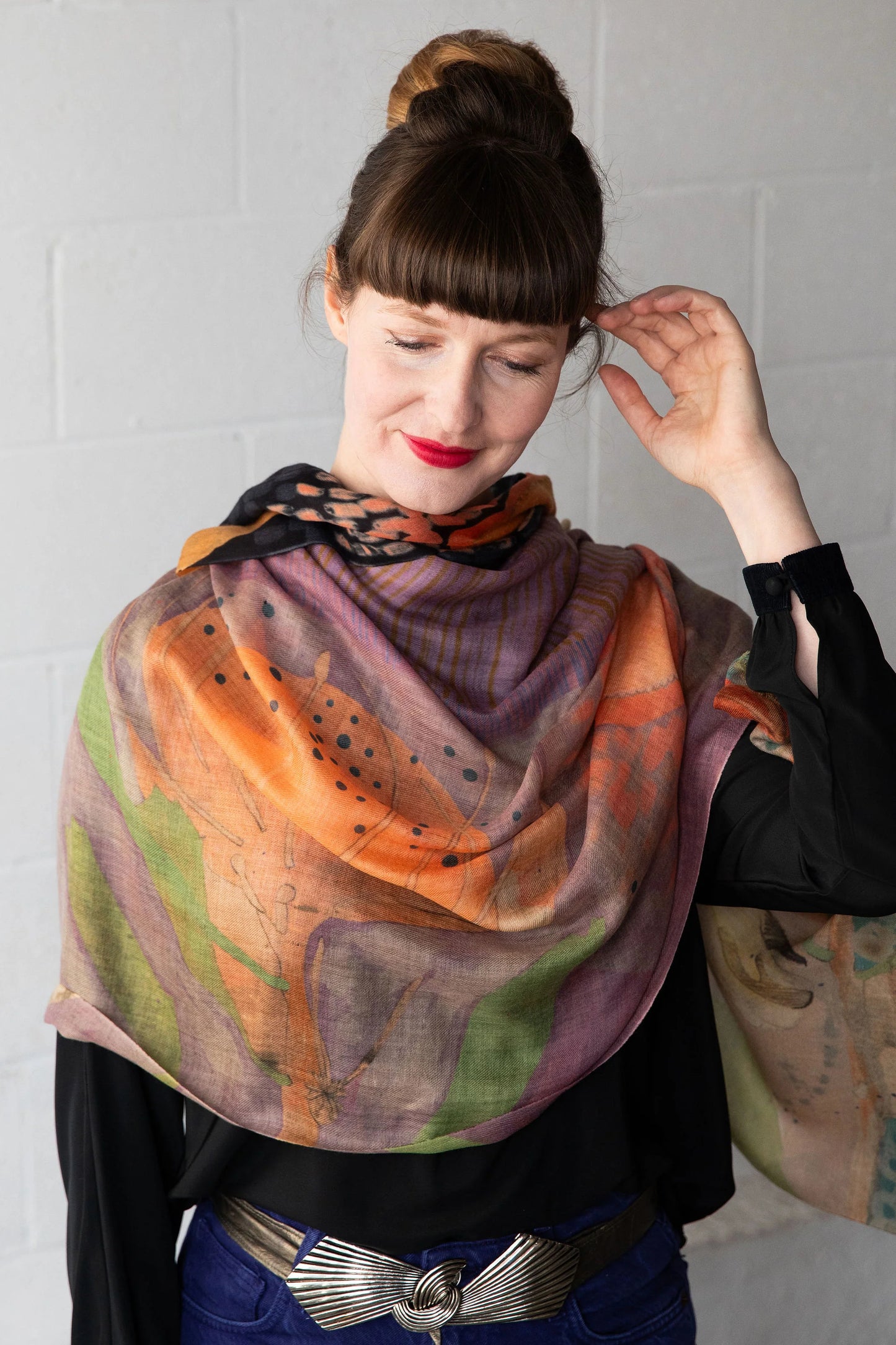 Dana Kinter Cashmere Wool Scarf - The Fluttering of Birds