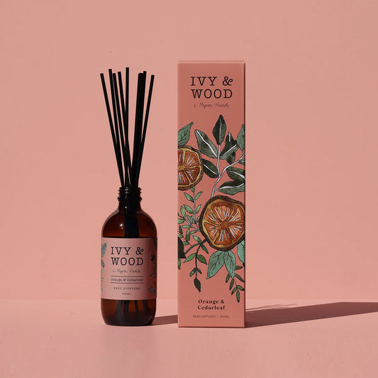 Ivy and Wood Reed Diffuser - Orange and Cedarleaf