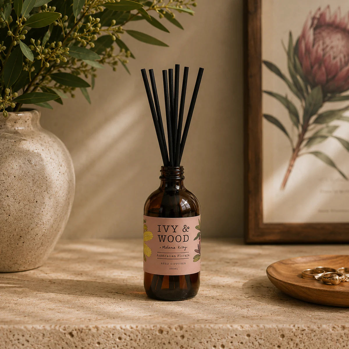 Ivy and Wood Reed Diffuser - Australian Floral