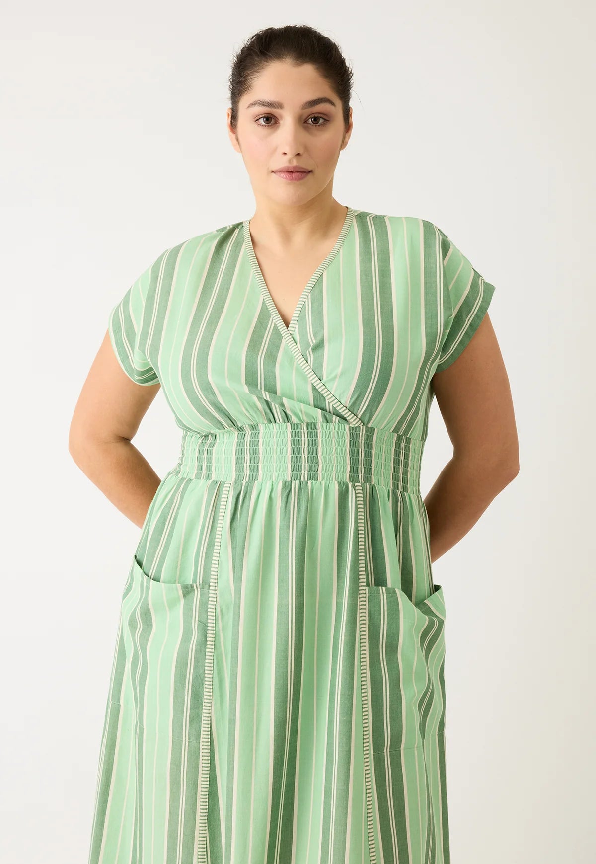 Nancybird Hana Dress - Green Stripe