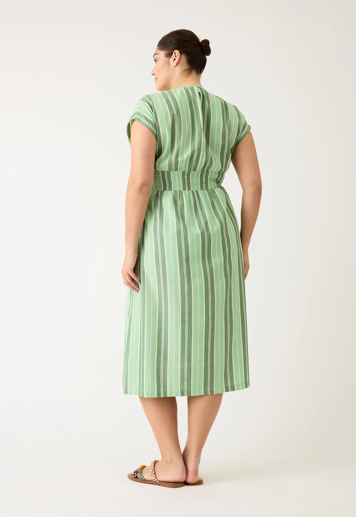 Nancybird Hana Dress - Green Stripe