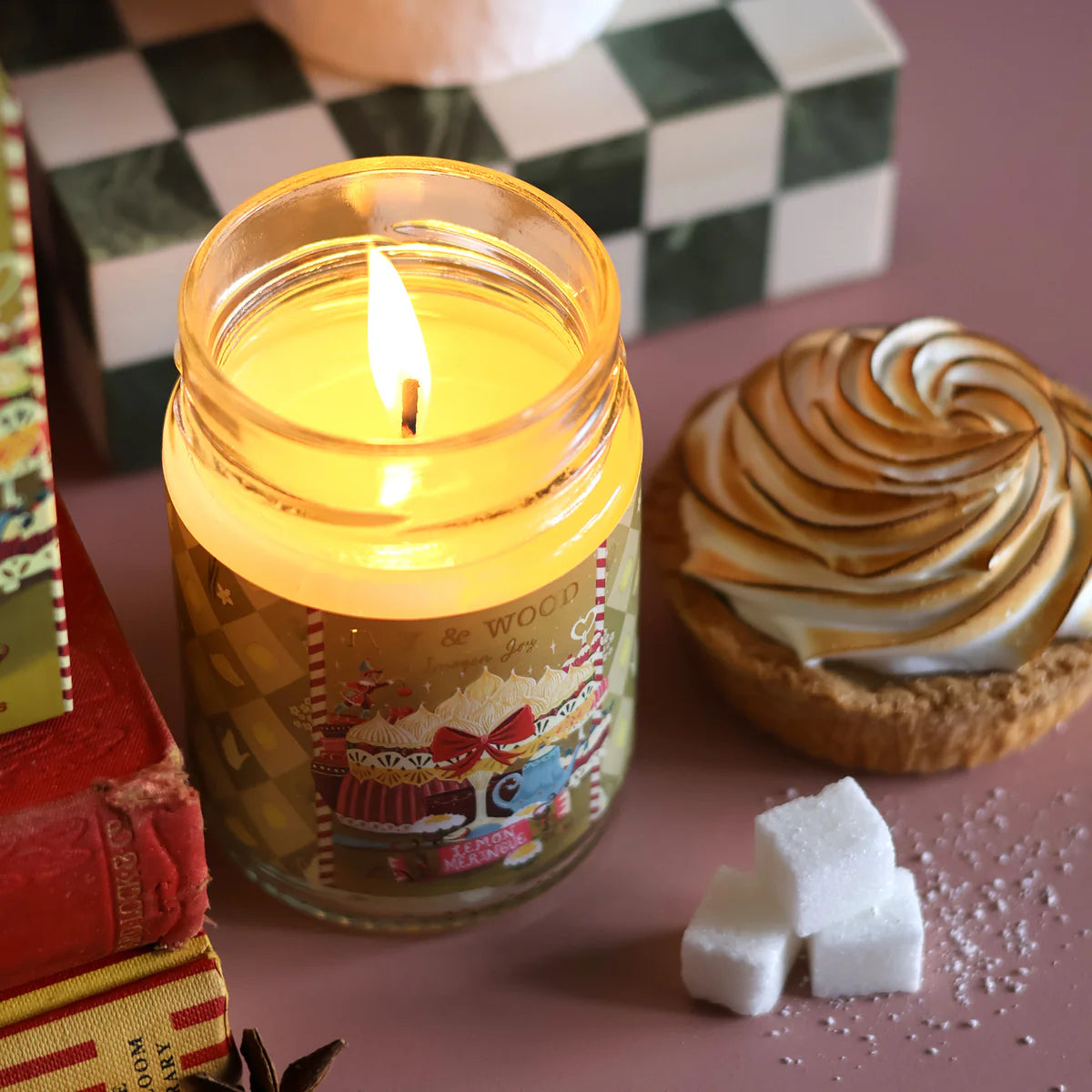 Ivy and Wood Lemon Meringue Christmas Candle