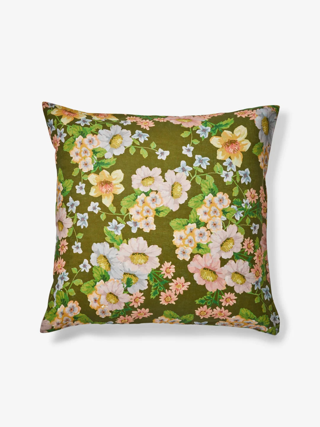 Bonnie and Neil Buttercup Olive European Pillowcases