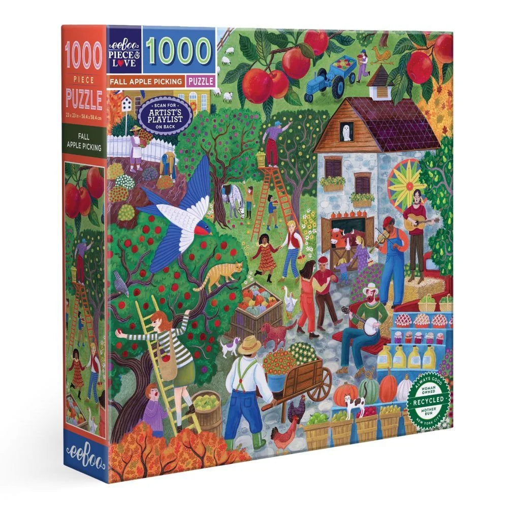 Eeboo 1000pc Puzzle - Fall Apple Pick