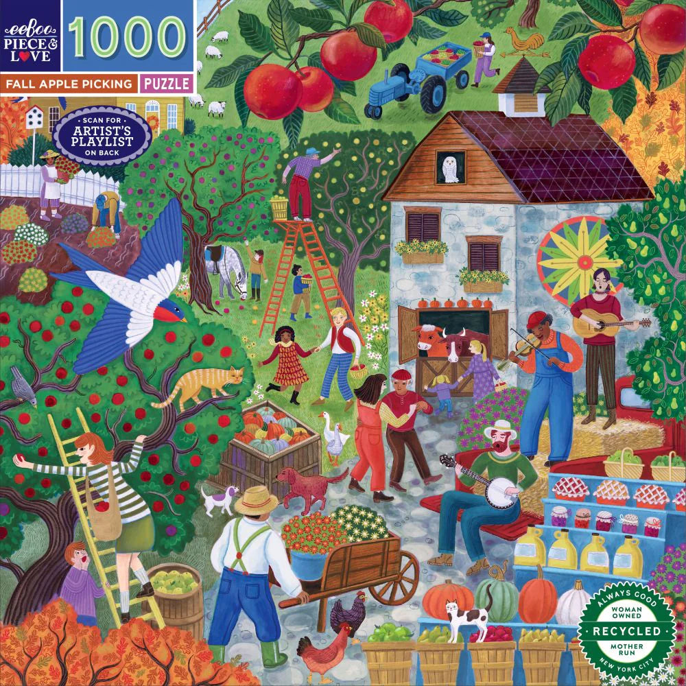 Eeboo 1000pc Puzzle - Fall Apple Pick