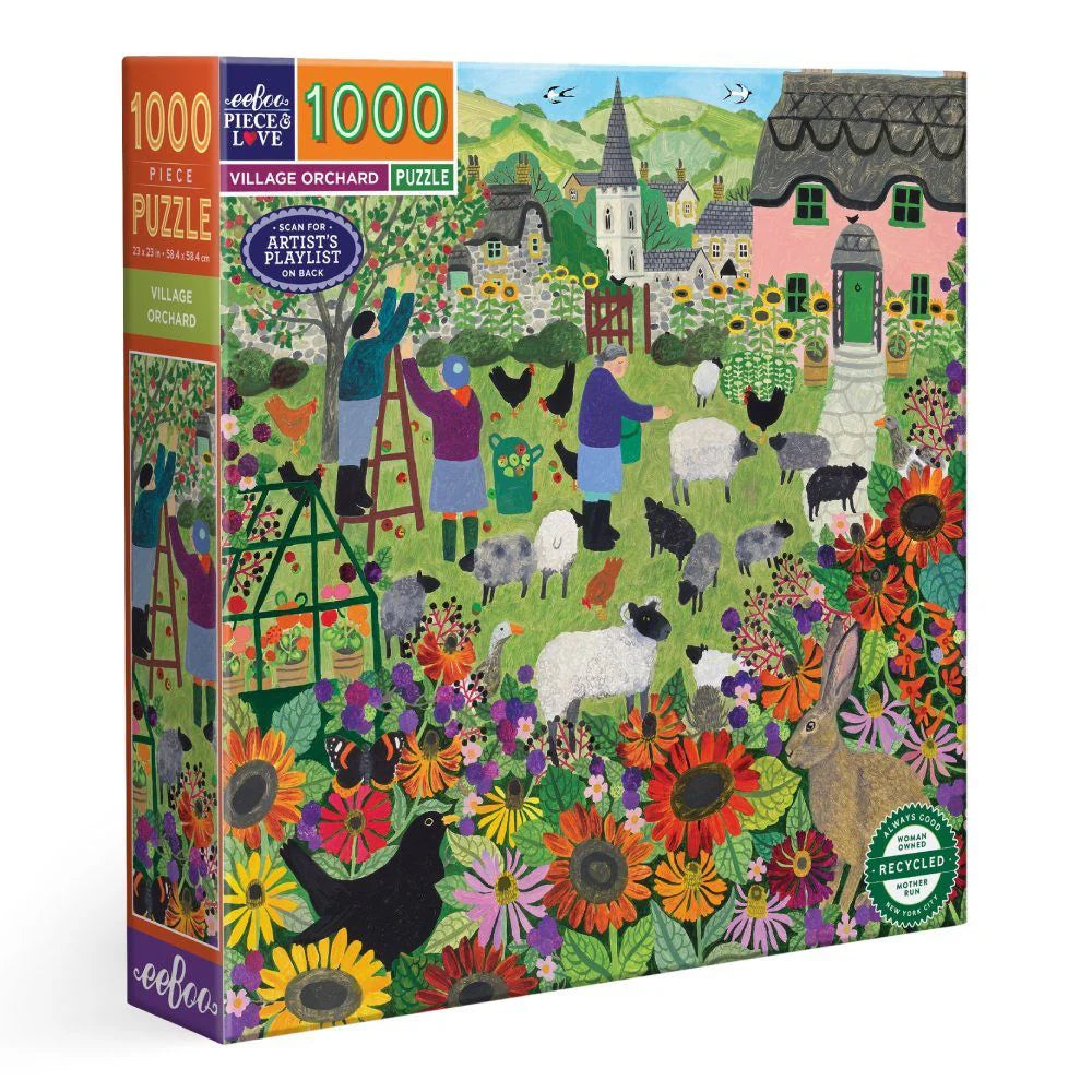 Eeboo 1000pc Puzzle - Village Orchard