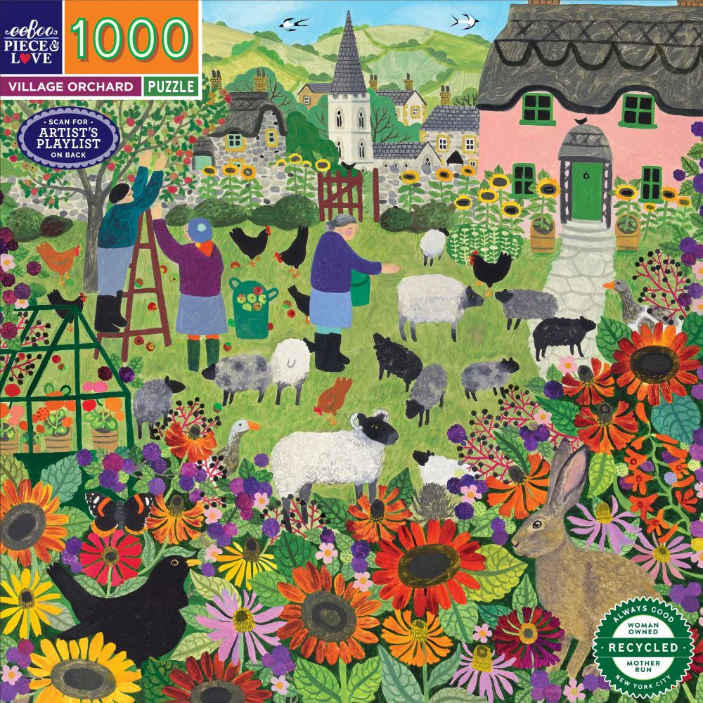 Eeboo 1000pc Puzzle - Village Orchard