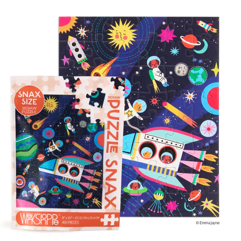 WerkShoppe Snax 48pc Puzzle - Pets in Space