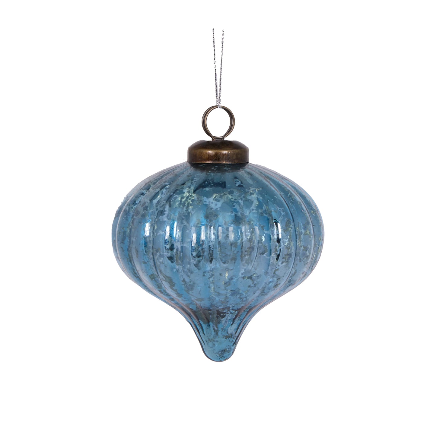 Frosty Blue Mercury Onion Decoration