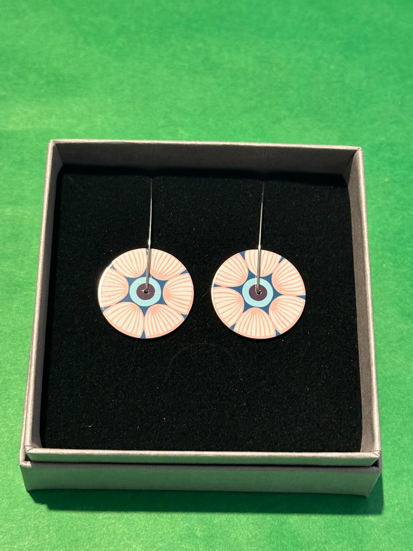 Floral Medley Medium Circle Drop Hooks