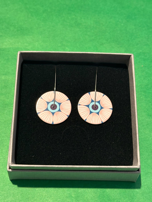 Floral Medley Medium Circle Drop Hooks