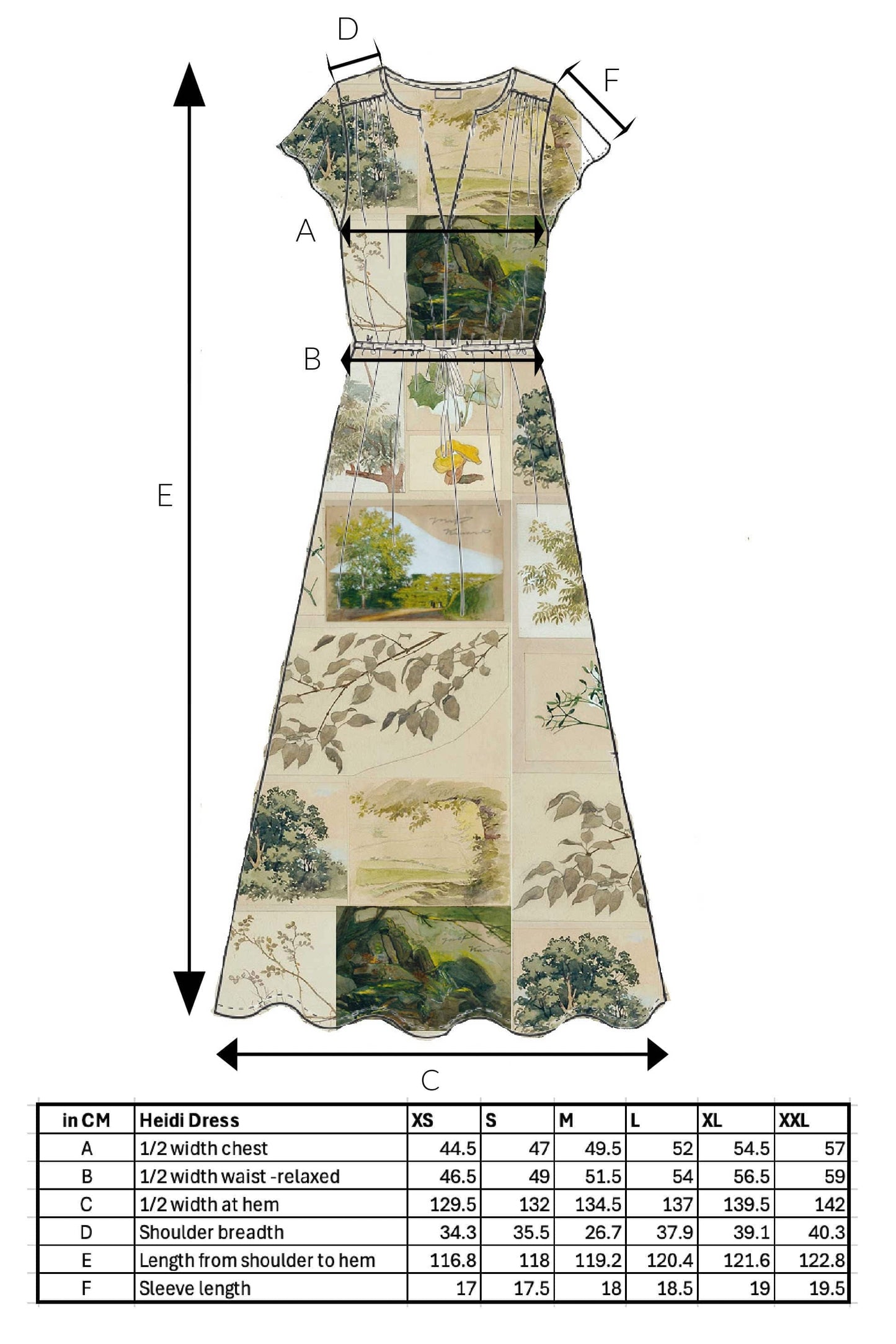 Lazybones Heidi Dress - Nature Studies