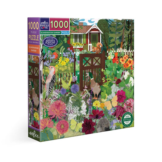 Eeboo 1000pc Puzzle - Scandinavian Garden