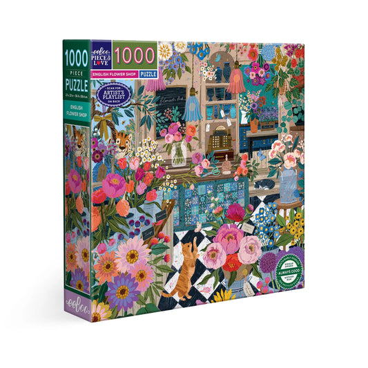 Eeboo 1000 piece puzzle - English Flower Shop