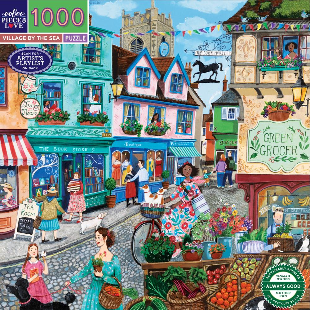 Eeboo 1000 piece puzzle - Village by the Sea
