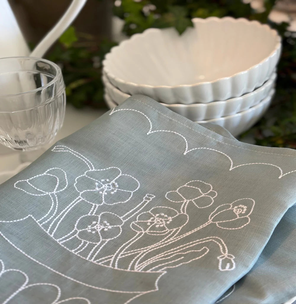 Poppies Urn Linen Placemat