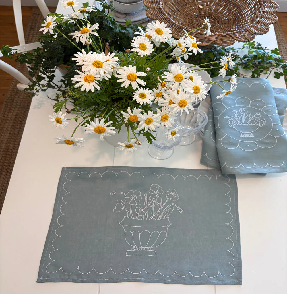 Poppies Urn Linen Placemat