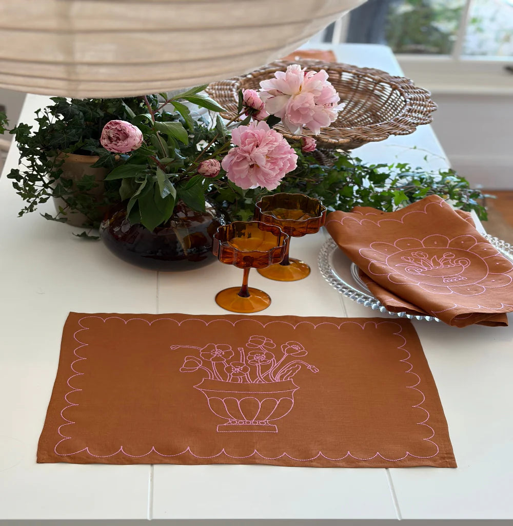 Poppies Urn Linen Placemat