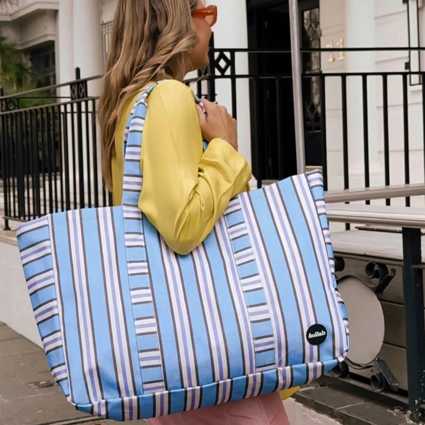 Kollab Cargo Carry All Bag - Choc Blue Stripe