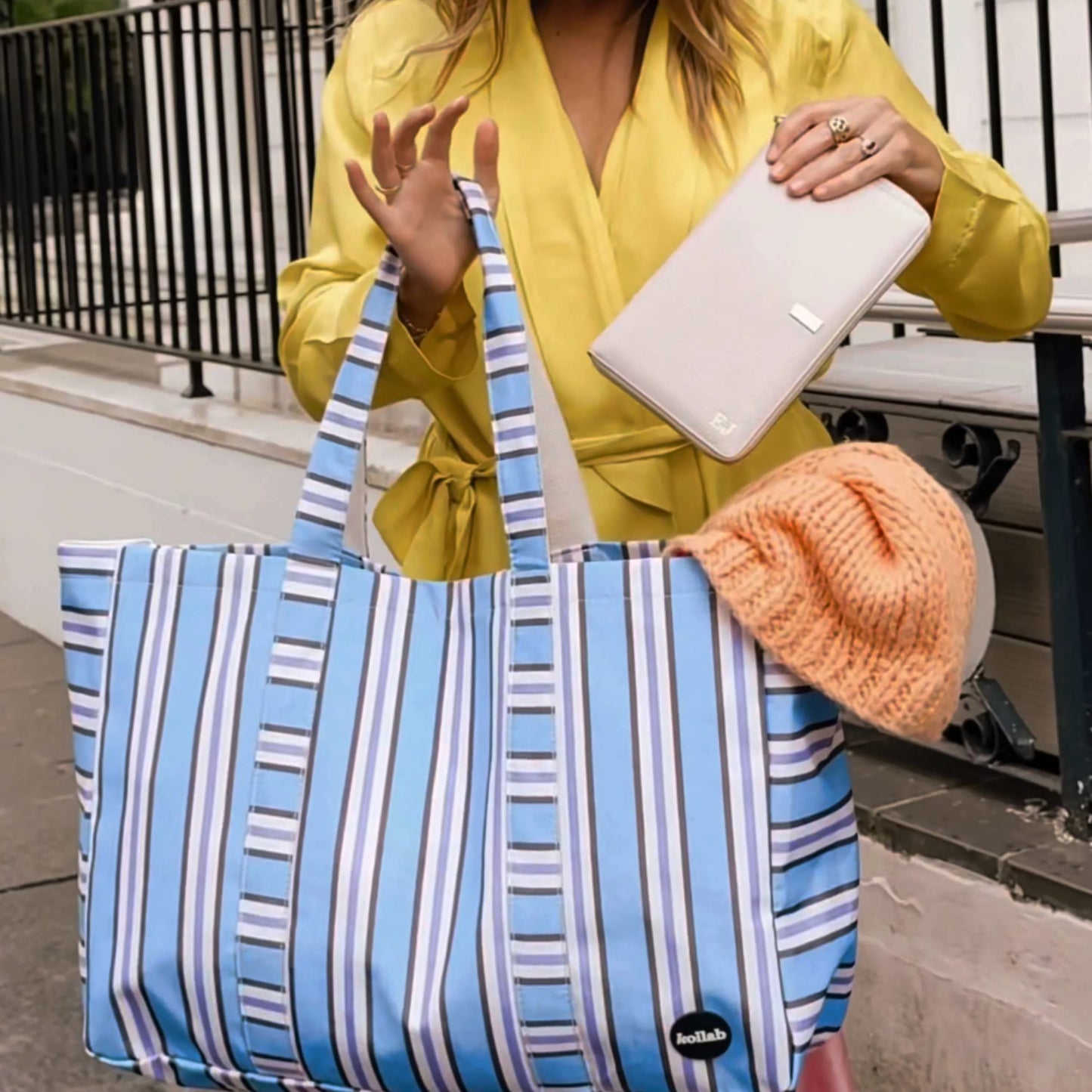 Kollab Cargo Carry All Bag - Choc Blue Stripe