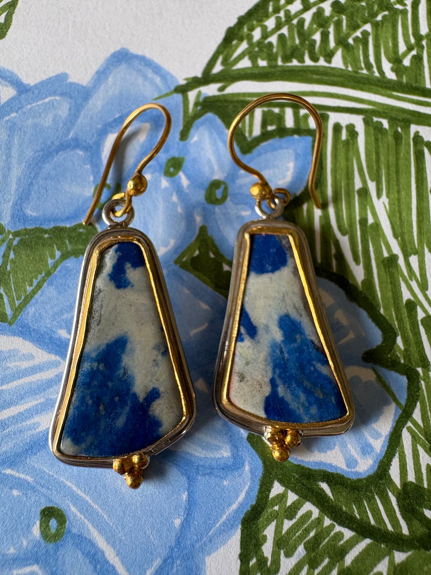 Large Lapis Lazuli Drop Earrings