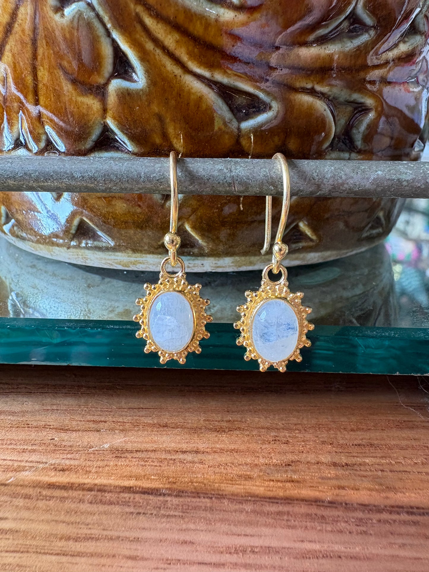 Autour Moonstone Small Drop Earrings