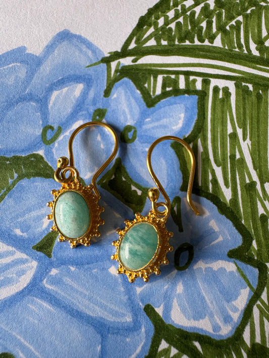 Autour Amazonite Small Drop Earrings