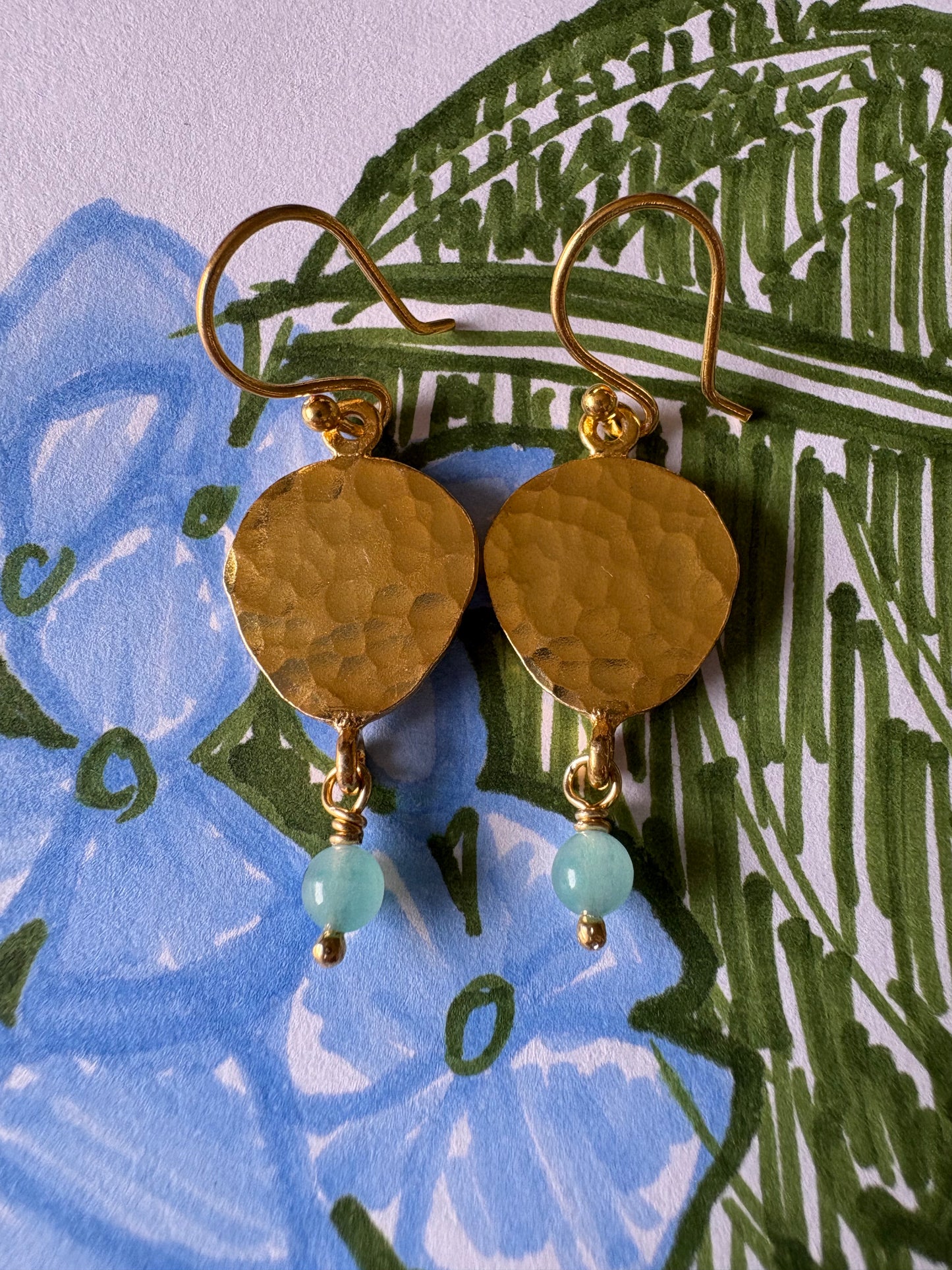 Bahri Drop Earrings with Apatite stone