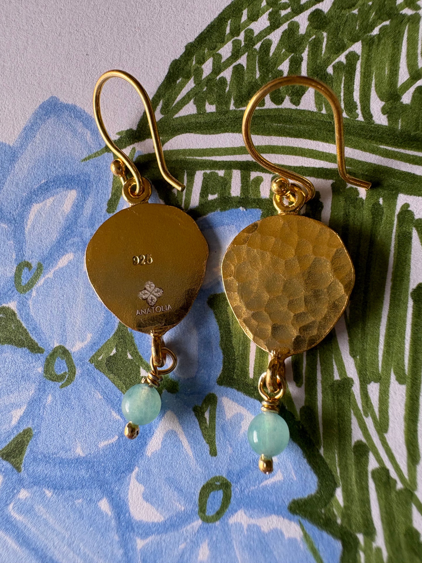 Bahri Drop Earrings with Apatite stone