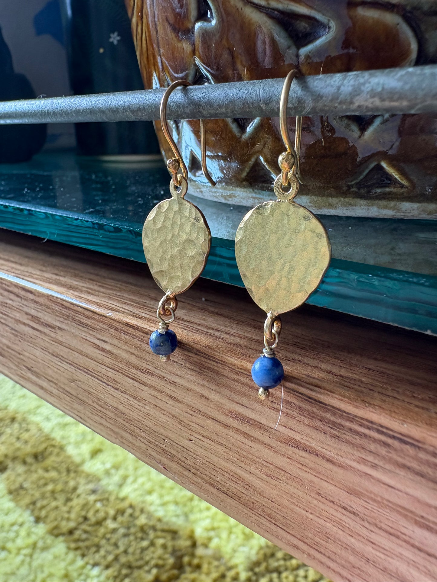 Bahri Drop Earrings with Lapis Lazuli stone