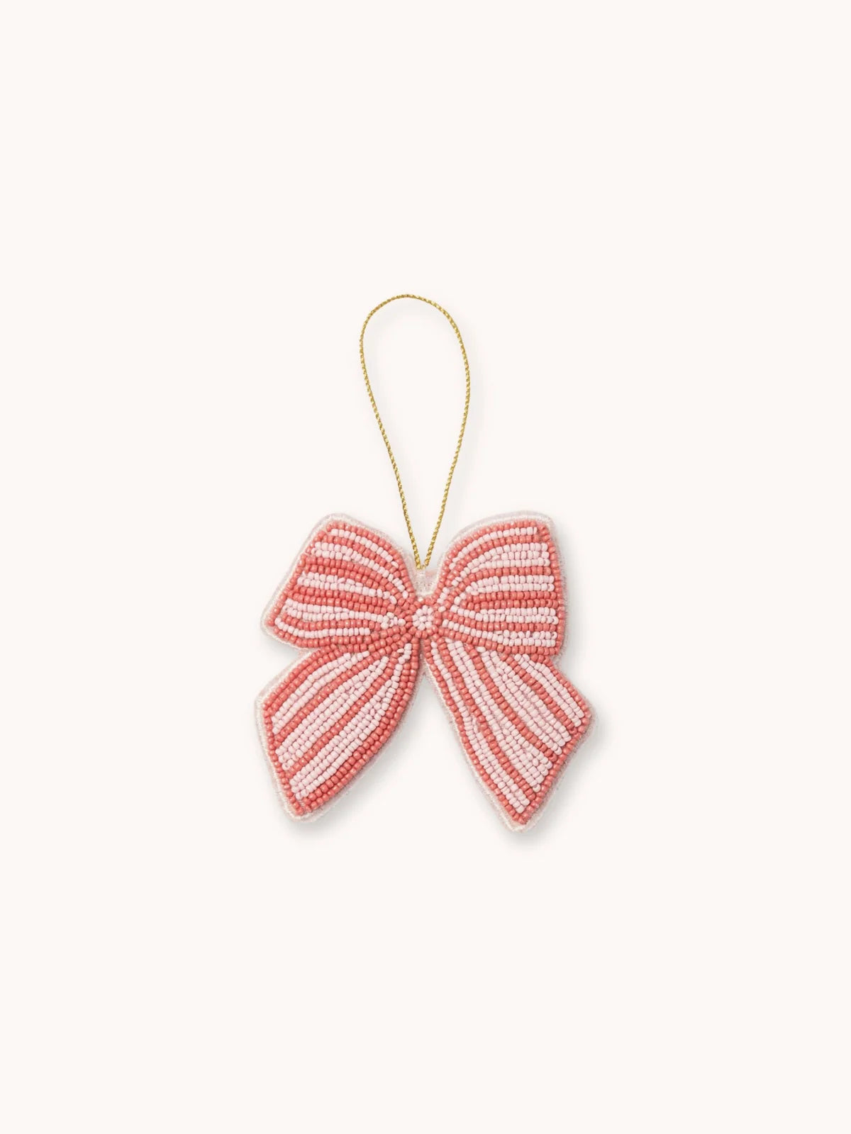 Bonnie and Neil Beaded Bow Decoration - Rose