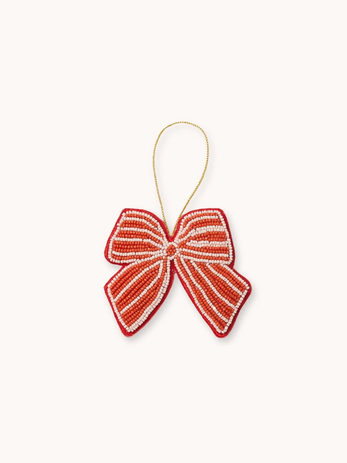Bonnie and Neil Beaded Bow Decoration - Red