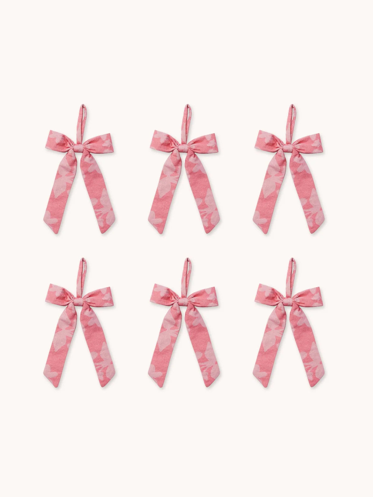 Bonnie and Neil Linen Bow Decoration Set - Pink Floral