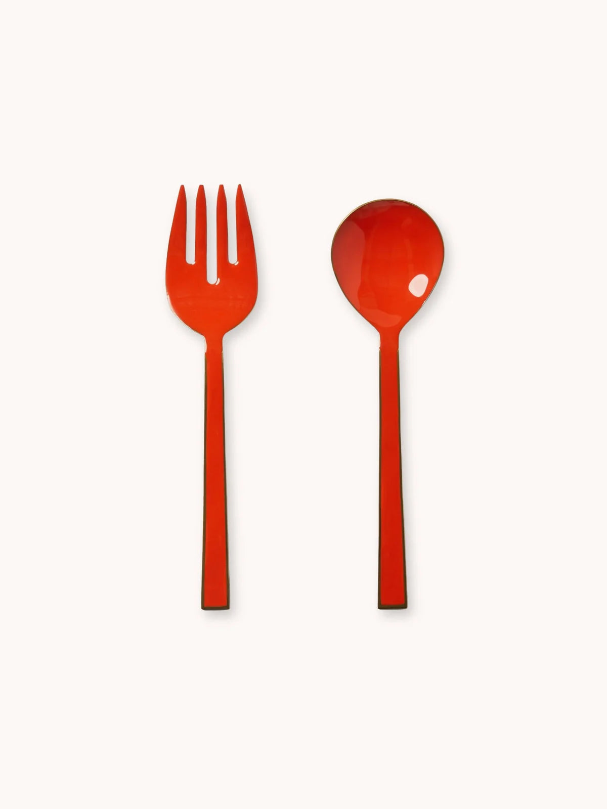 Bonnie and Neil Enamel Salad Servers - Orange