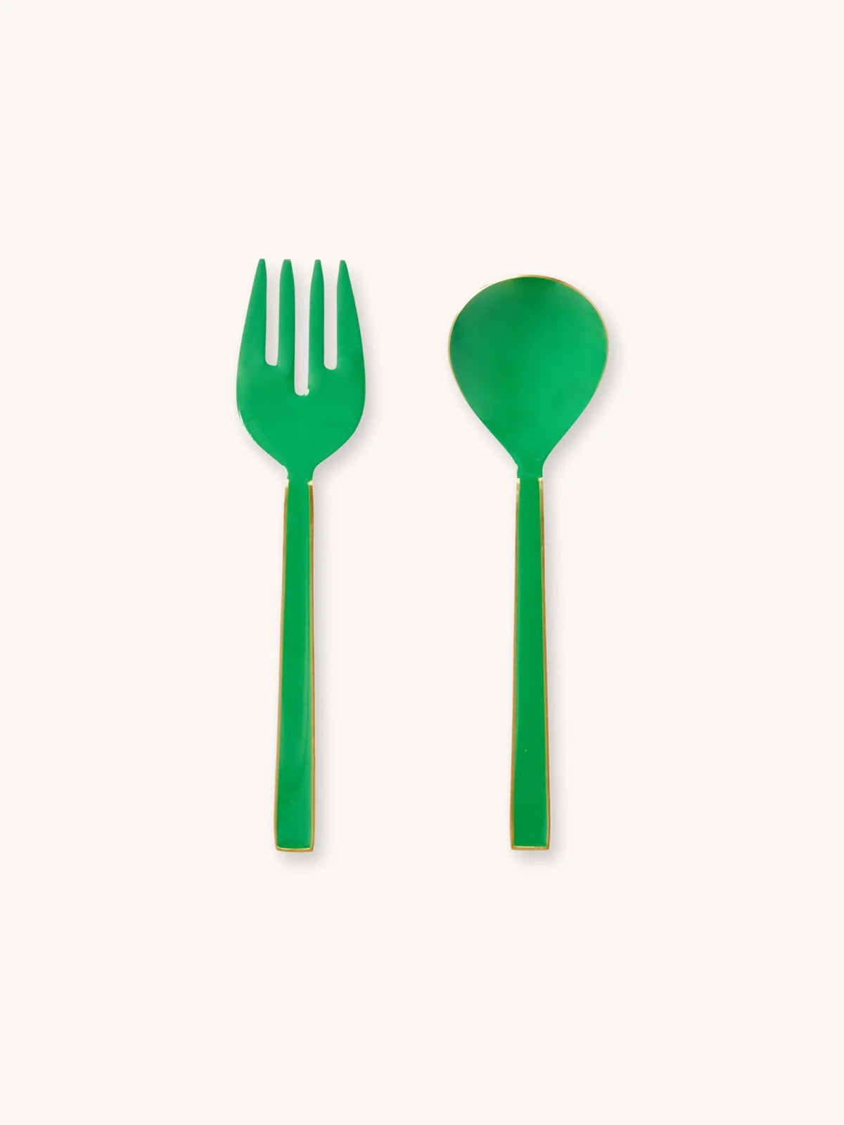 Bonnie and Neil Enamel Salad Servers - Emerald