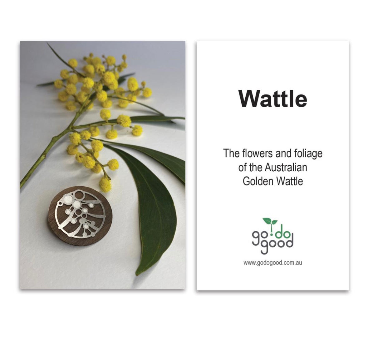 Go Do Good Brooch - Wattle