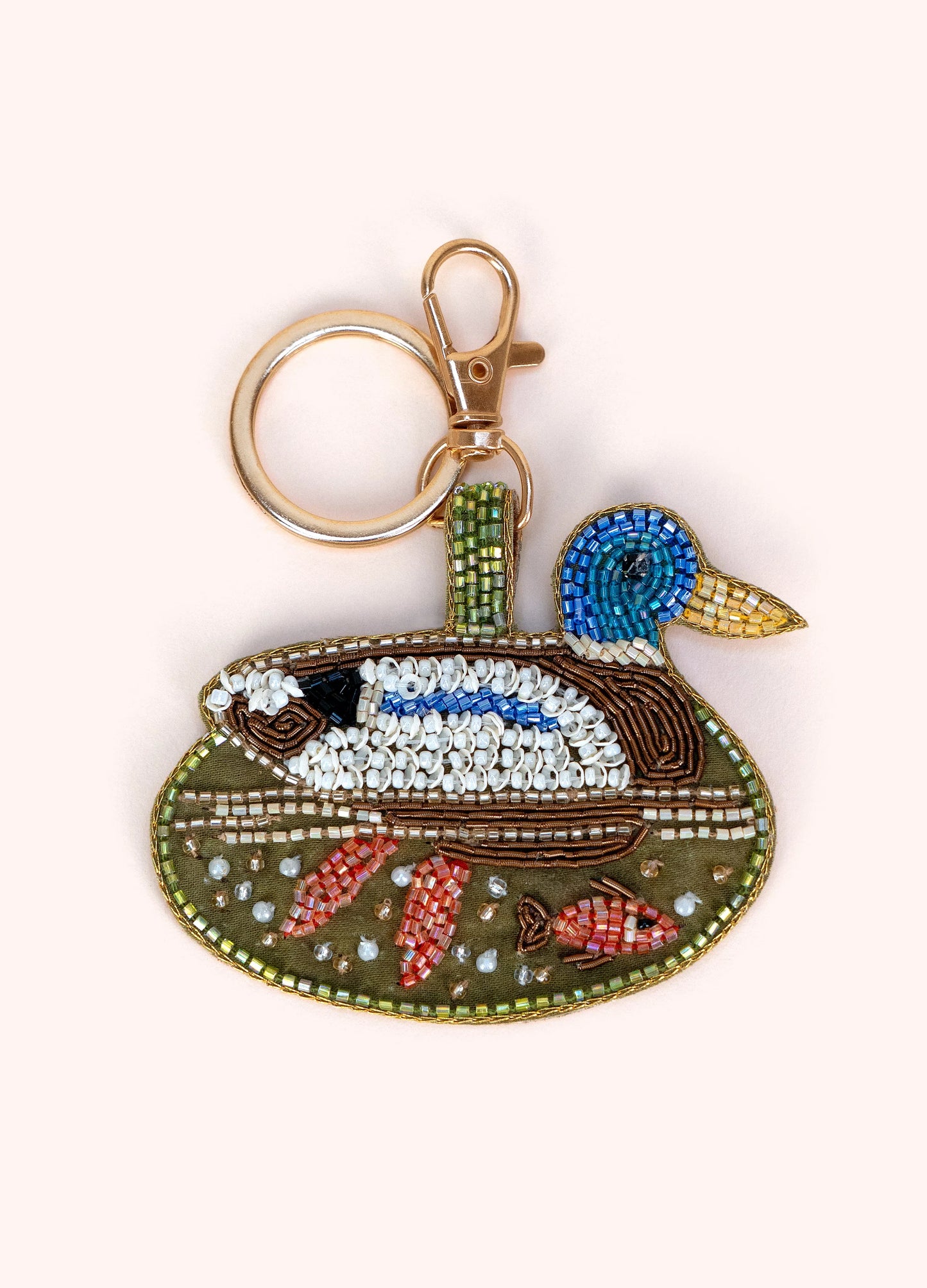 Powder Beaded Keychain - Duck