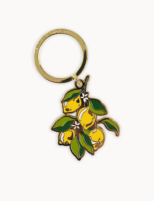 Bespoke Fine Lemon Enamel Keyring