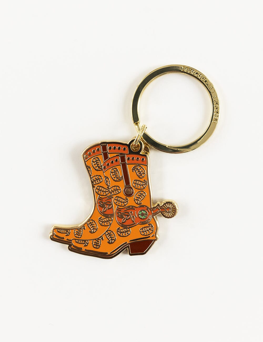 Bespoke Fine Cowgirl Boots Enamel Keyring