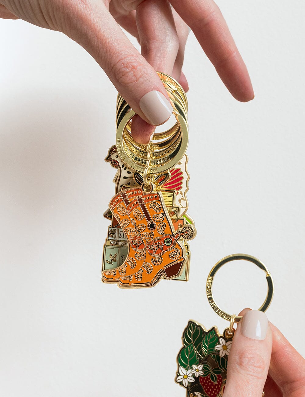 Bespoke Fine Cowgirl Boots Enamel Keyring