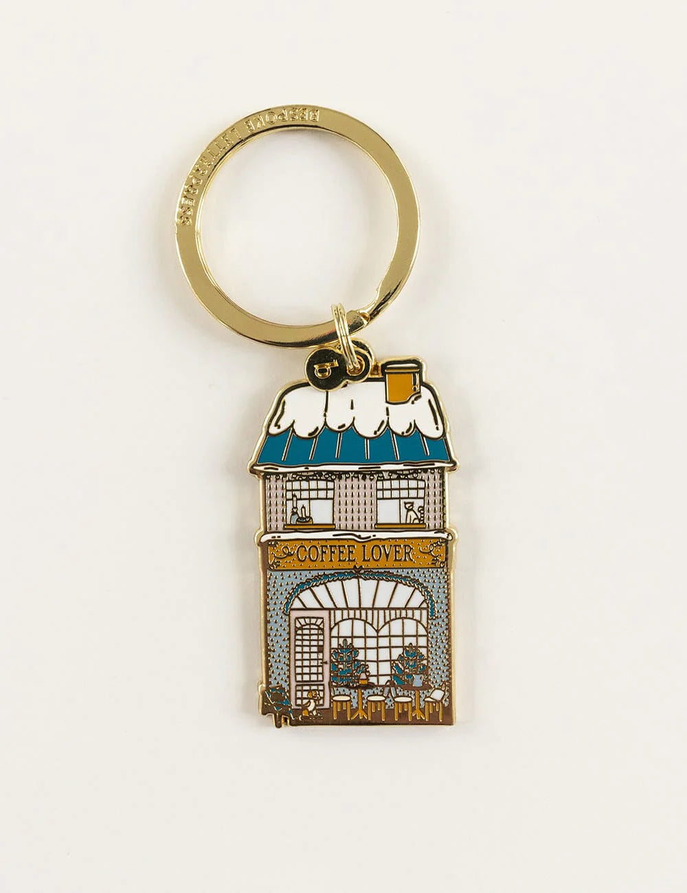 Bespoke Fine Coffee Lover Enamel Keyring
