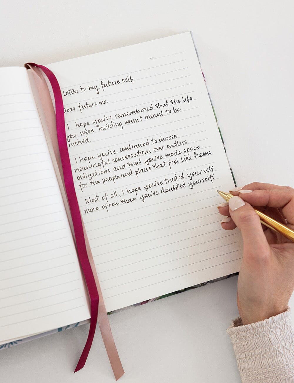 Linen Journal - Waratah in Blue