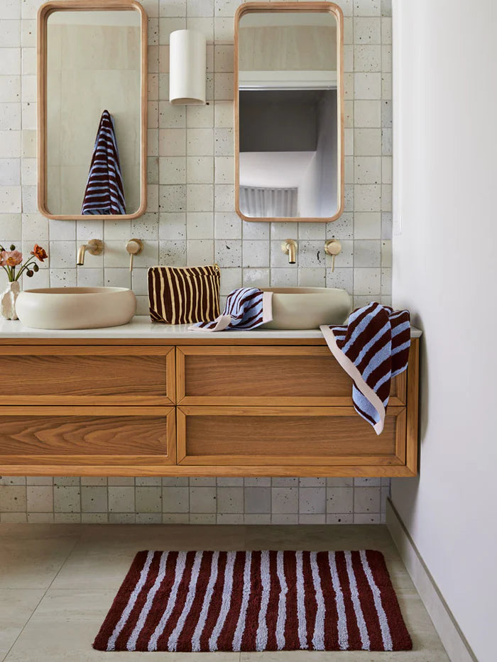 Mosey Me Strokes Bath Mat