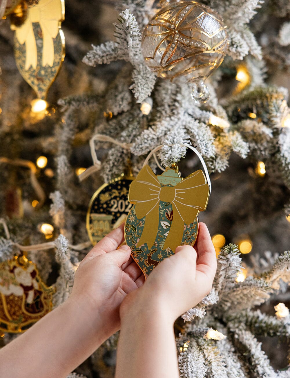 Bespoke Enamel Bow Ornament