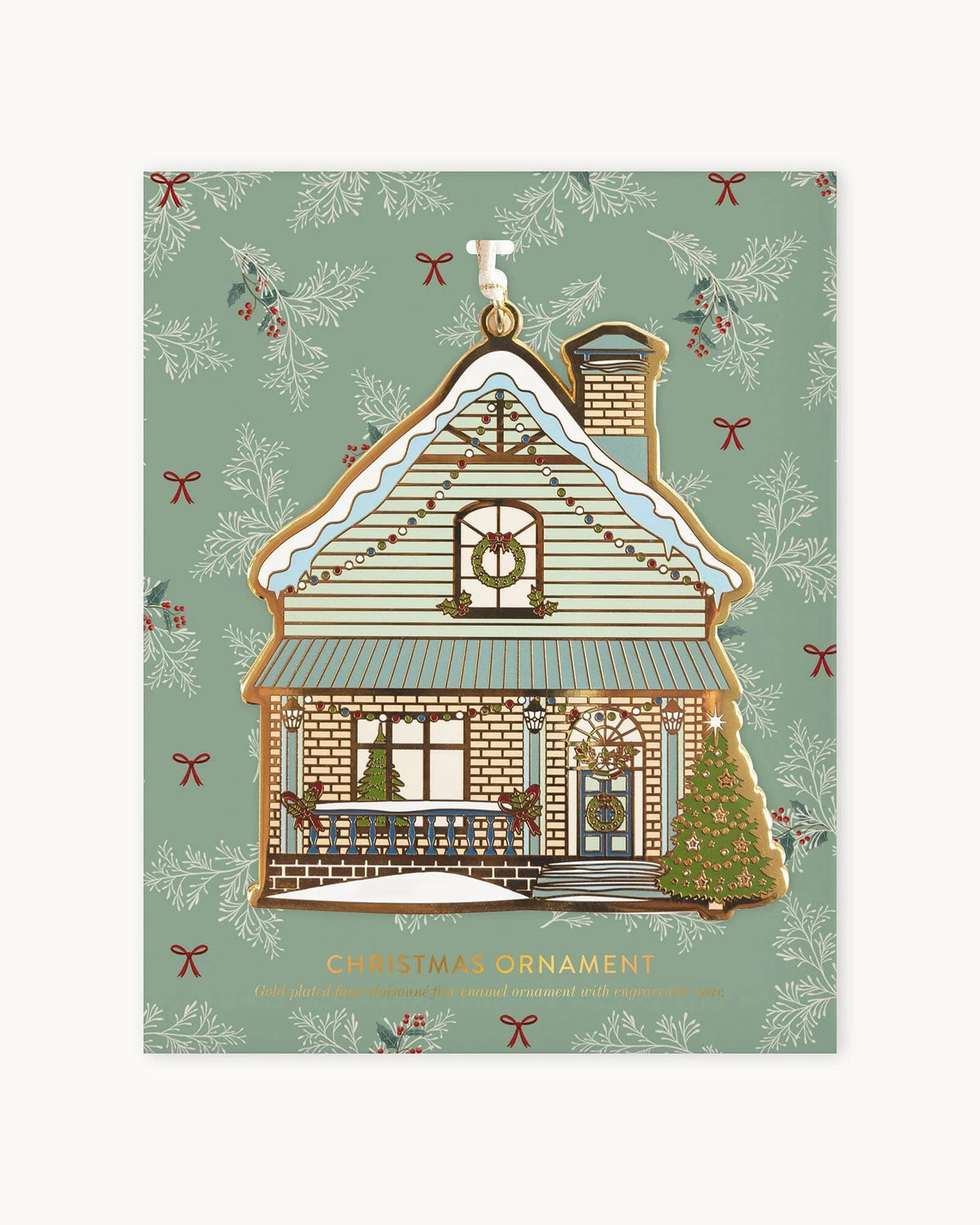Bespoke Enamel Christmas House Ornament