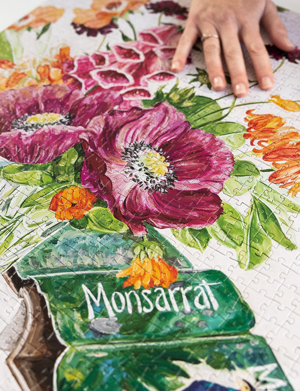 Bespoke 1000 Piece Jigsaw Puzzle - Poppies and Foxglove