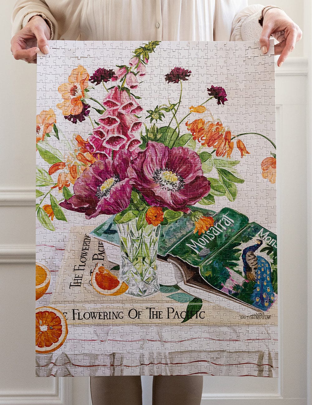 Bespoke 1000 Piece Jigsaw Puzzle - Poppies and Foxglove